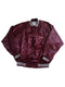 VINTAGE AUBURN SPORTSWEAR ASR FIRE BURGUNDY SATIN BOMBER SNAP JACKET