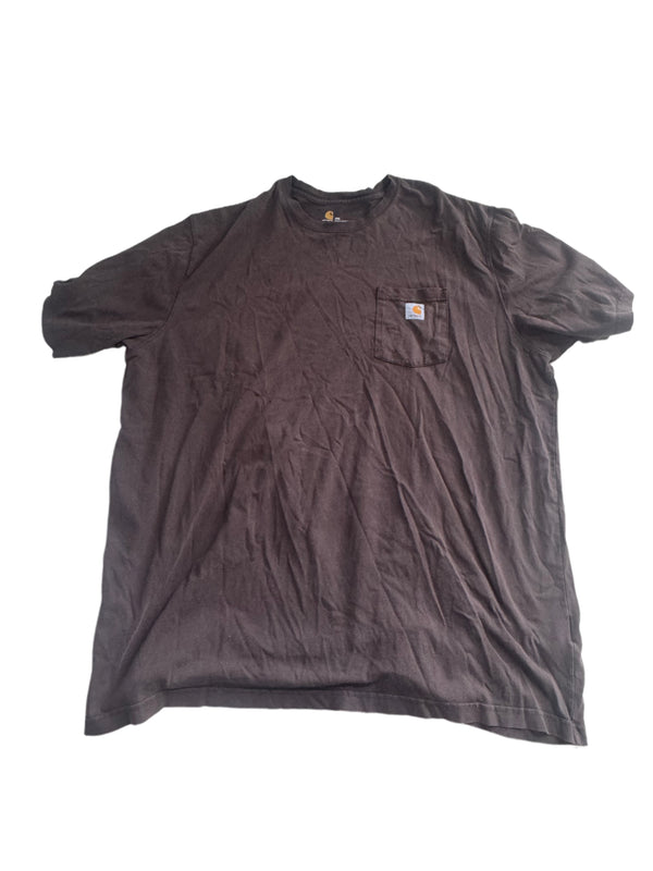 DARK BROWN CARHARTT WORKWEAR POCKET SHIRT
