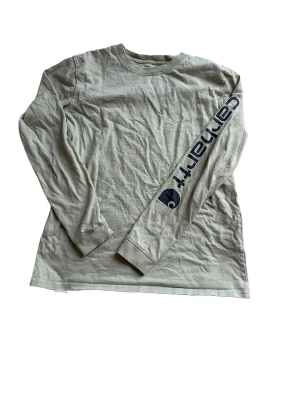 LIGHT GREEN CARHARTT LONG SLEEVE GRAPHIC SHIRT