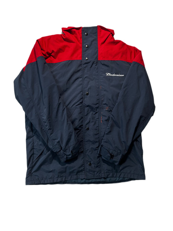 VINTAGE 90'S BUDWEISER RACING WINDBREAKER JACKET