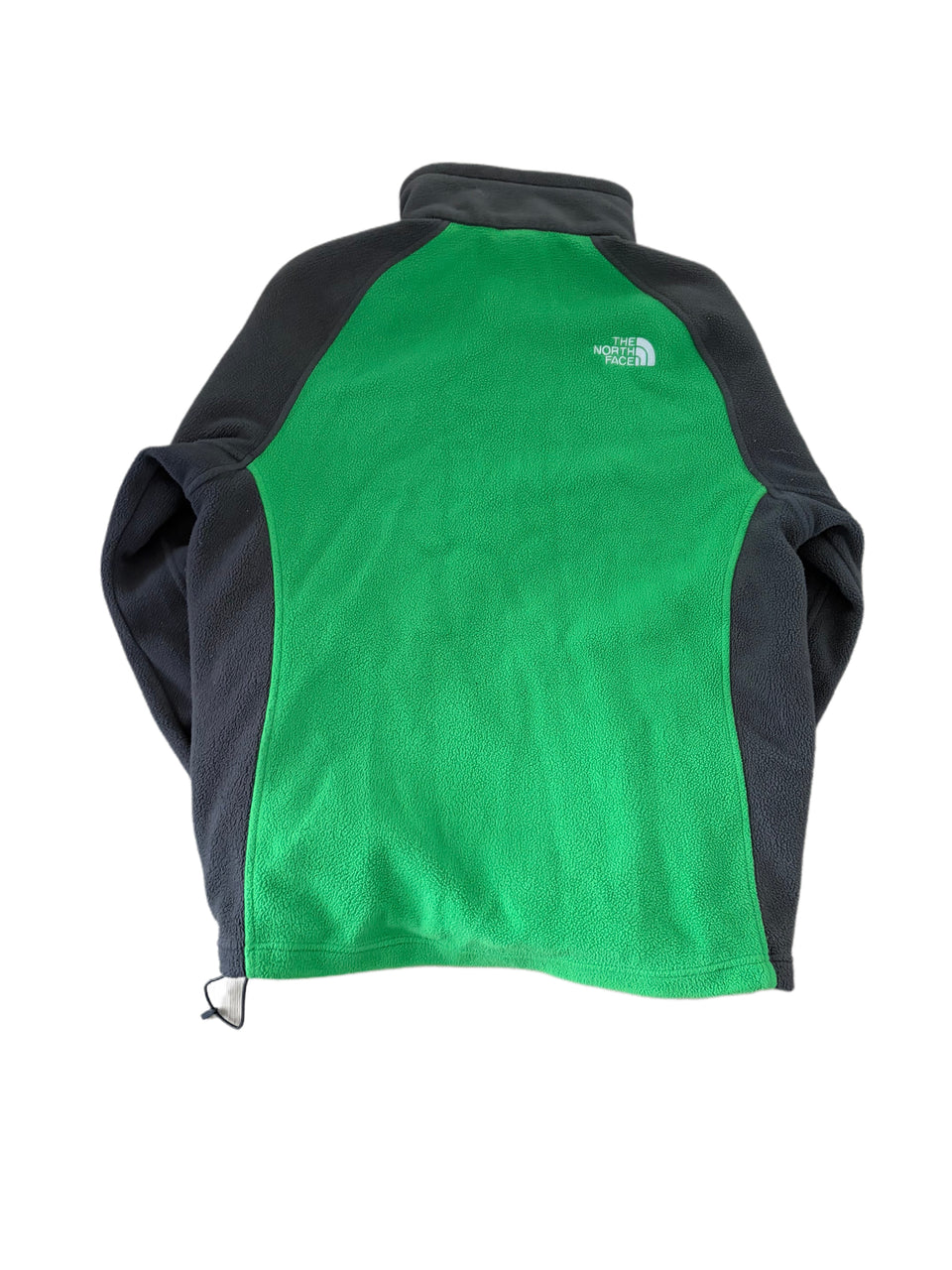 NORTH FACE GREEN AND GREY FULL ZIP FLEECE JACKET