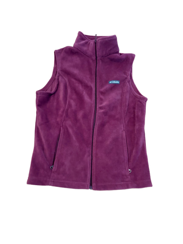 PURPLE COLUMBIA BENTON SPRINGS FULL ZIP WITH POCKETS FLEECE VEST