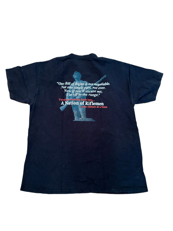 VINTAGE A NATION OF RIFLEMEN BILL OF RIGHTS GRAPHIC SHIRT