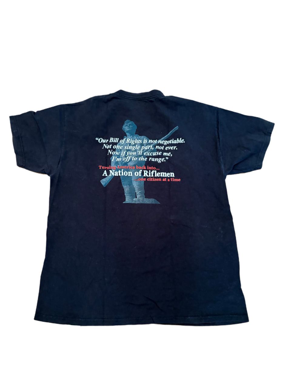 VINTAGE A NATION OF RIFLEMEN BILL OF RIGHTS GRAPHIC SHIRT