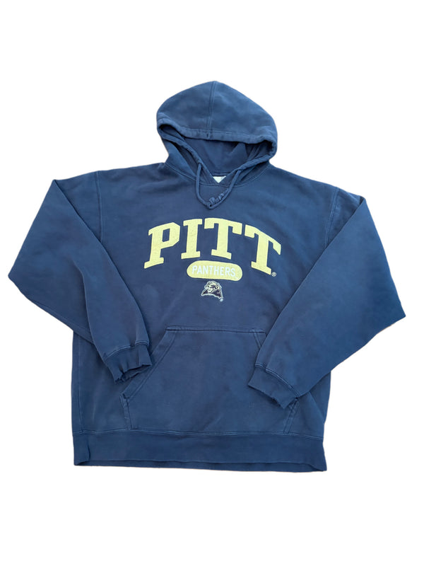 J AMERICA PITT PANTHERS EMBROIDERED LOGO NAVY BLUE HOODIE