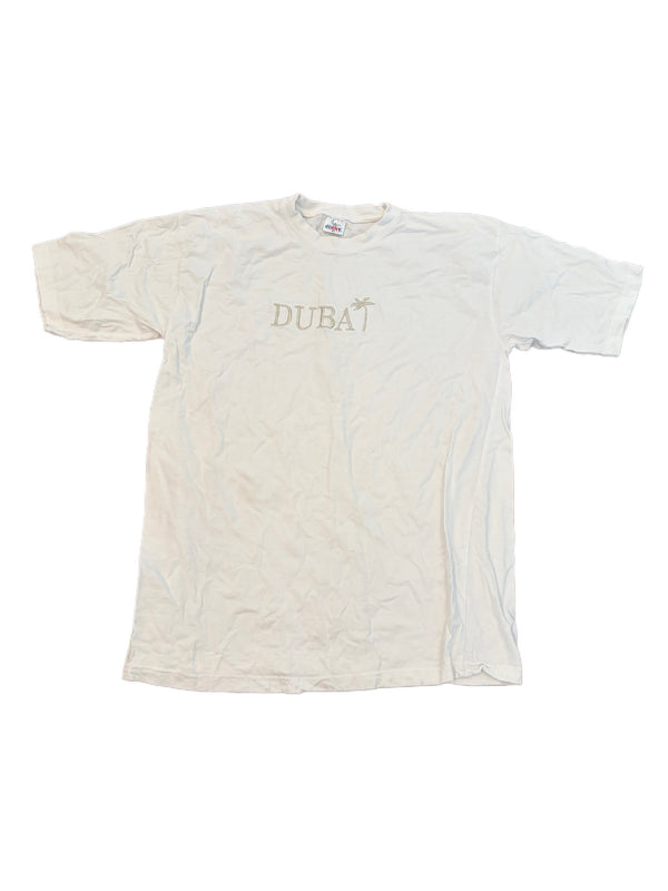 WHITE JINNY DUBAI PALM TREE LOGO SHIRT