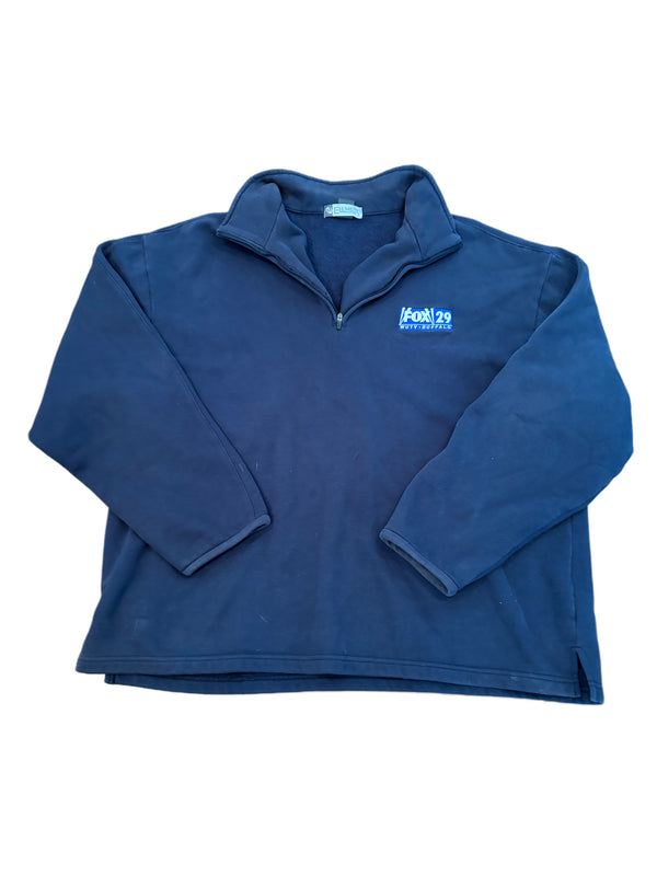 FOX 29 NEWS BUFFALO NAVY BLUE QUARTER ZIP PULLOVER