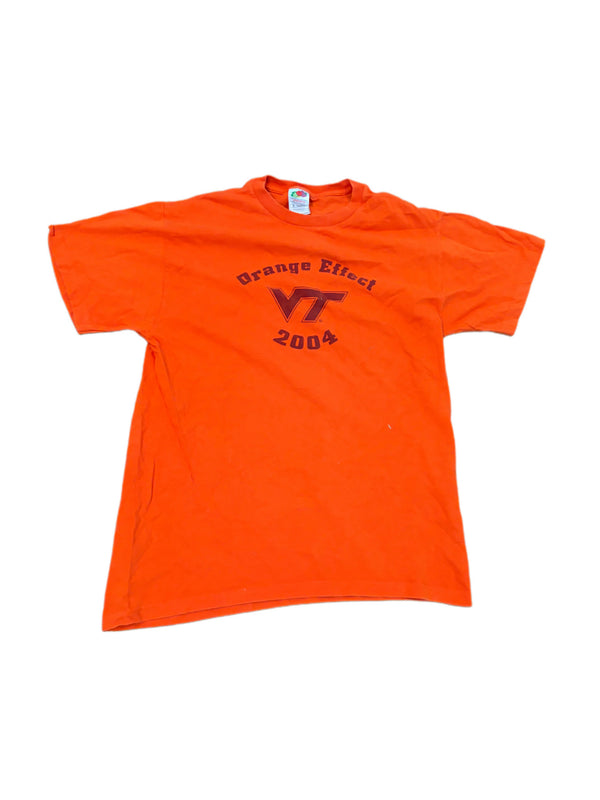 VINTAGE ORANGE VIRGINIA TECH ORANGE EFFECT 2004 GRAPHIC SHIRT
