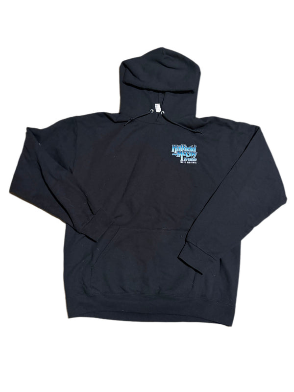 VINTAGE JERZEES HATFIELD MCCOY TRAILS WEST VIRGINIA BLACK HOODIE