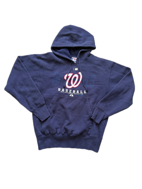 MAJESTIC AUTHENTIC COLLECTION WASHINGTON NATIONALS NAVY BLUE HOODIE