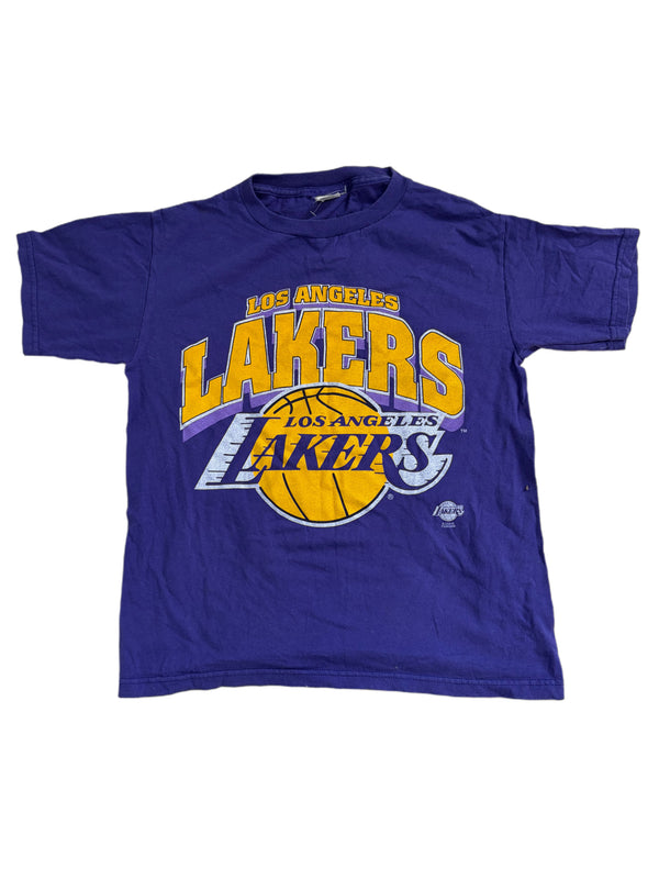 VINTAGE PURPLE NUTMEG LOS ANGELES LAKERS SINGLE STITCH SHIRT