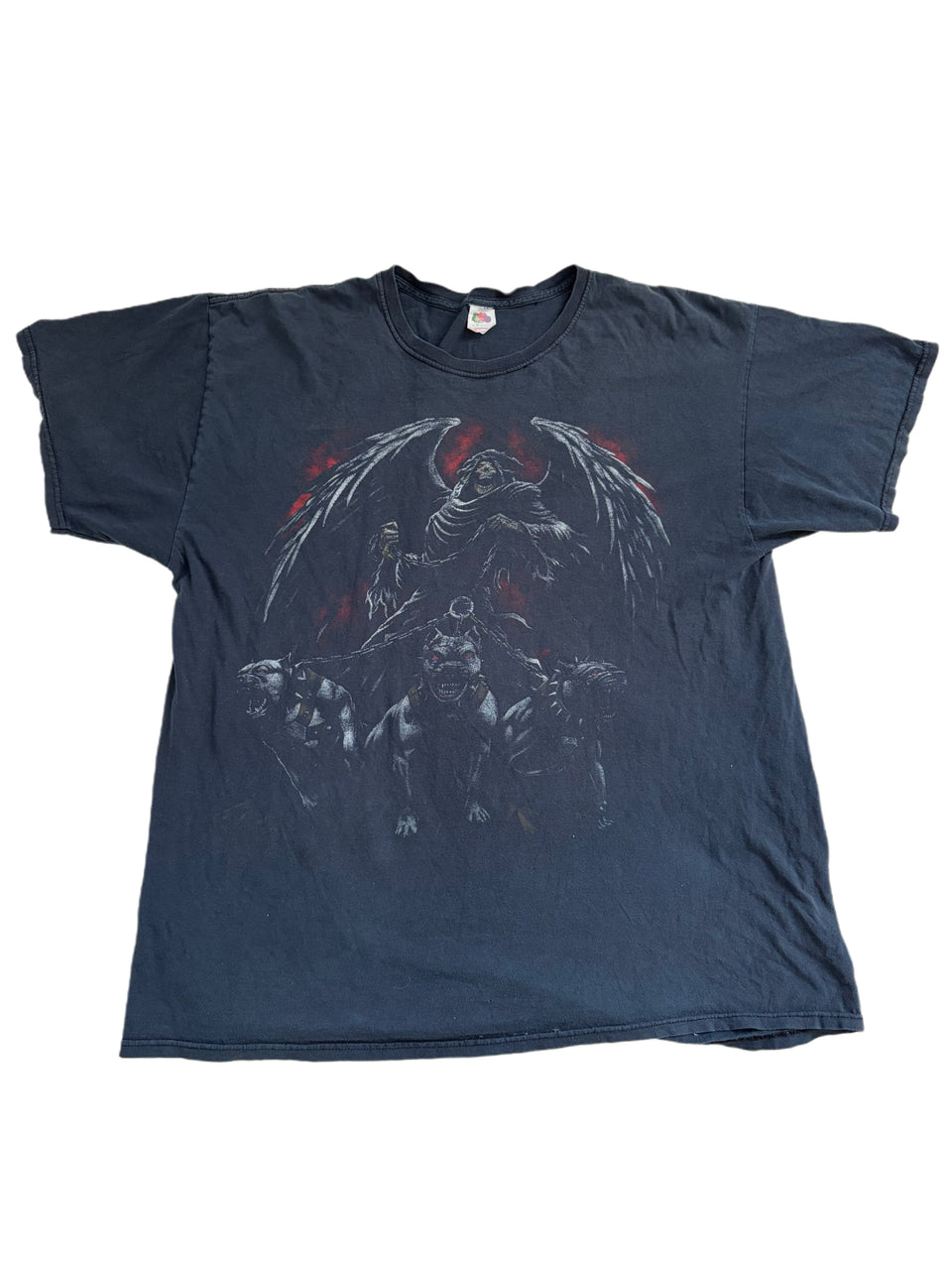 VINTAGE GRIM REAPER AND PITBULLS GRAPHIC TEE